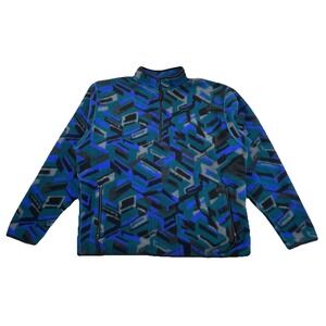 Vintage REI Geometric Thaw Fleece 1/2 Zip Pullover Men's Large USA